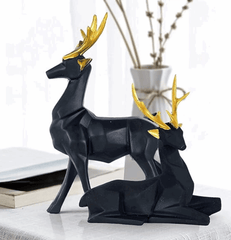 Deer Figurine Set of 2 - Elegant Animal Showpieces for Home Decor - HomiQ