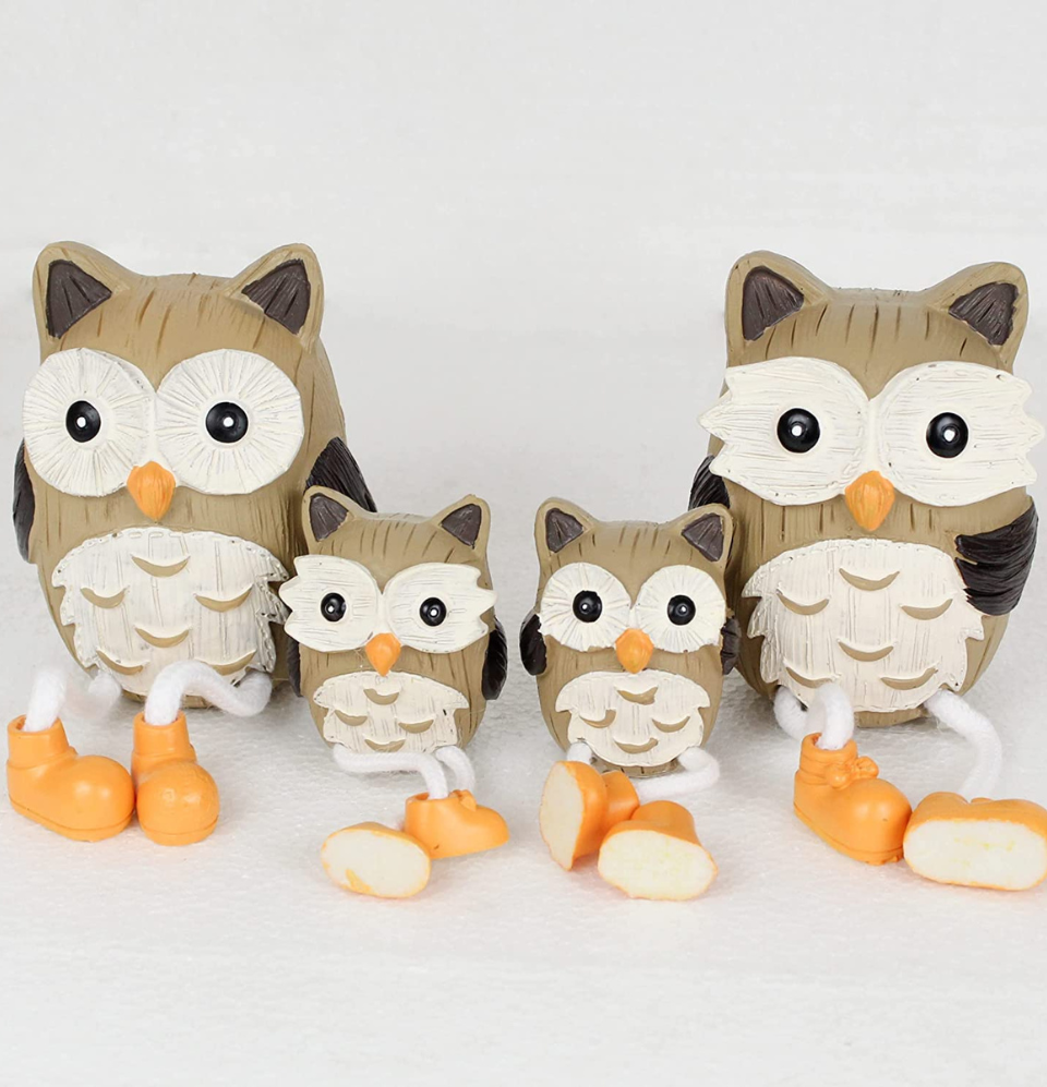 TIED RIBBONS Owl Family Shelf Sitters - Perfect for Home Decor - HomiQ