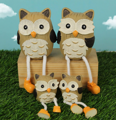 TIED RIBBONS Owl Family Shelf Sitters - Perfect for Home Decor - HomiQ